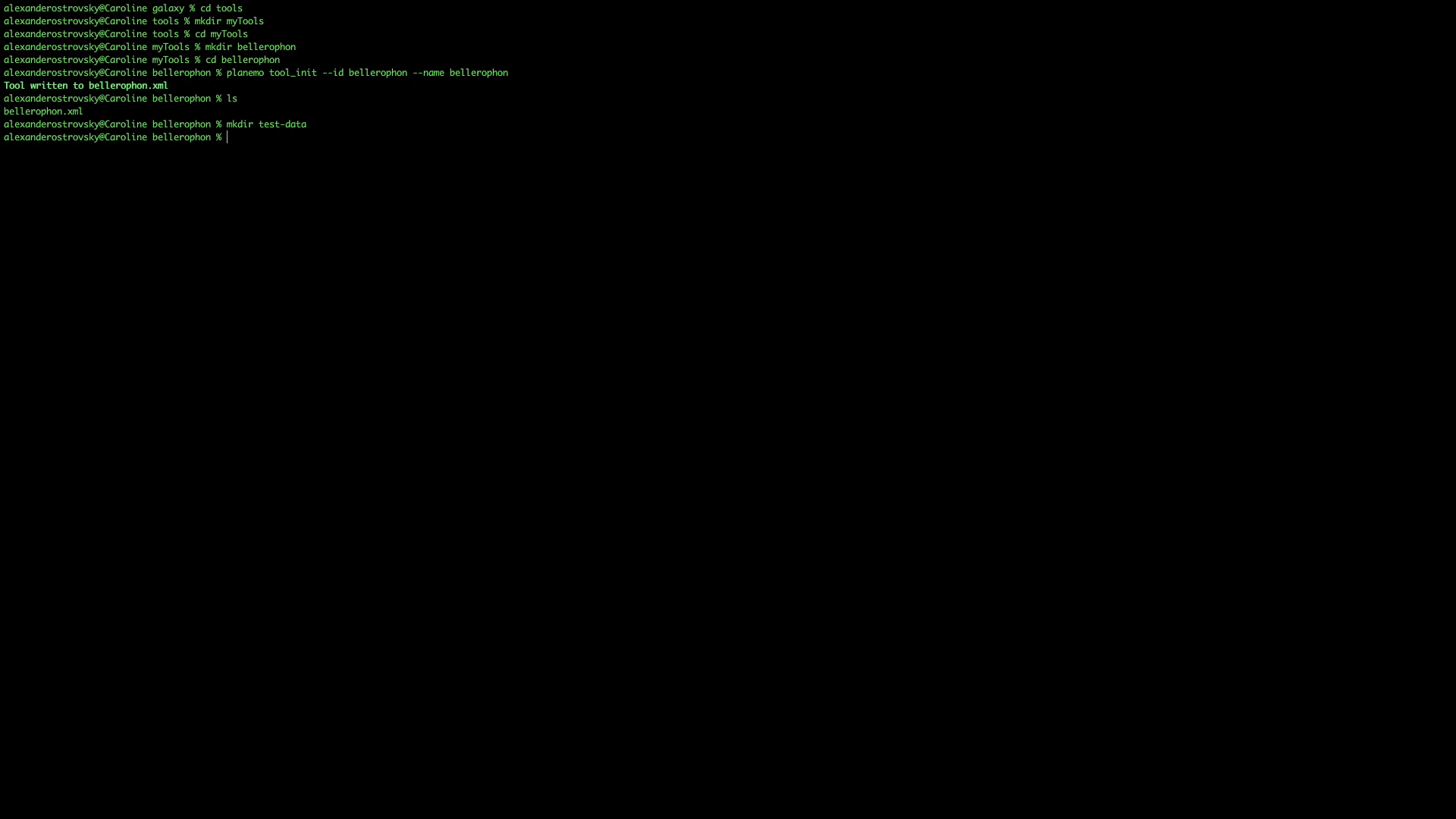 green text on black background console with tiny font